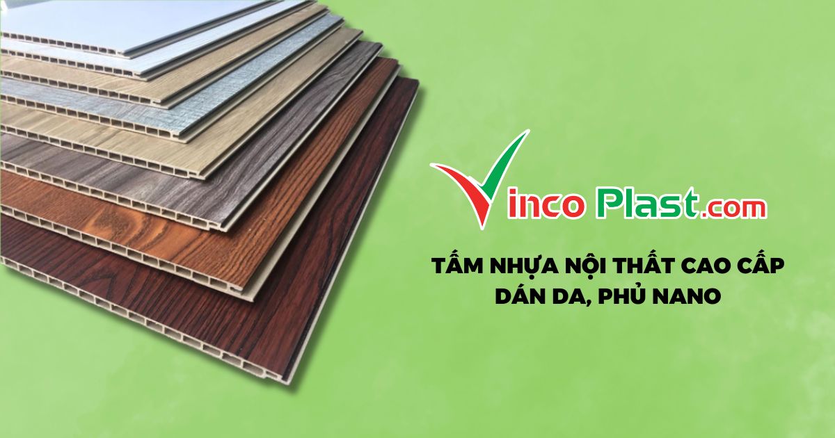 Bảng giá tấm nhựa nội thất cao cấp Vincoplast dán da, phủ nano
