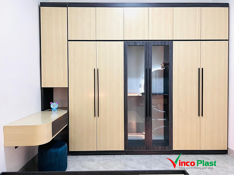 Tấm nhựa Vincoplast ứng dụng làm tủ quần áo